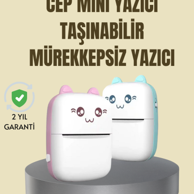 Taşınabilir Mini Termal Yazıcı 200 DPI Bluetooth Bağlantılı