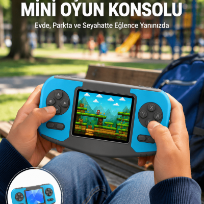 Taşınabilir Mini Video Oyun Konsolu Ergonomik Tasarım