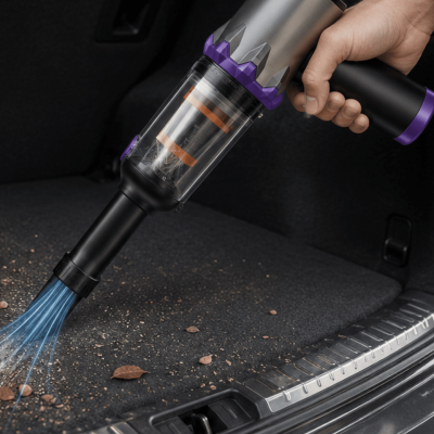 Taşınabilir Oto Süpürge 220W Turbo Güçlü Metal HEPA Filtreli Kablosuz Süpürge