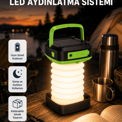 Taşınabilir Şarjlı LED Lamba – Dokunmatik Kontrol, Üç Kademeli Işık ve Uzun Ömürlü Pil Performansı