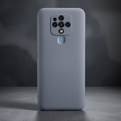 Tecno Camon 16 Kılıf Nano İçi Kadife Silikon - Gri