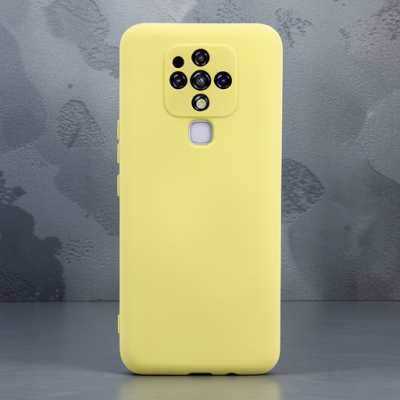 Tecno Camon 16 Kılıf Nano İçi Kadife Silikon - Sarı