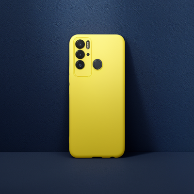 Tecno Pova Neo Kılıf Nano İçi Kadife Silikon - Sarı