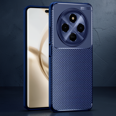 Tecno Spark 30 Kılıf Auto Focus Karbon Kapak - Lacivert