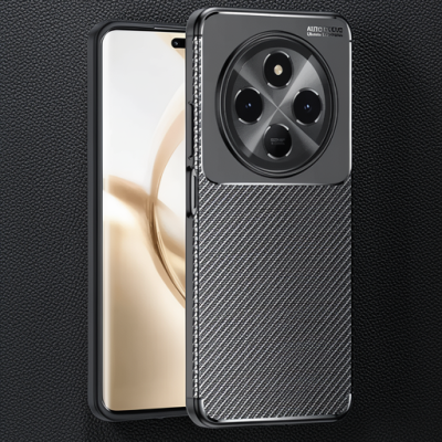 Tecno Spark 30 Kılıf Auto Focus Karbon Kapak - Siyah