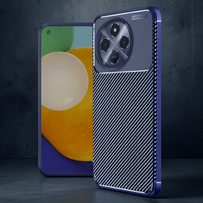 Tecno Spark 30 Pro Kılıf Auto Focus Karbon Kapak - Lacivert