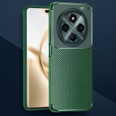 Tecno Spark 30c Kılıf Auto Focus Karbon Kapak - Koyu Yeşil