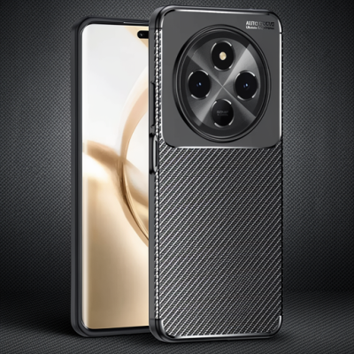Tecno Spark 30c Kılıf Auto Focus Karbon Kapak - Siyah