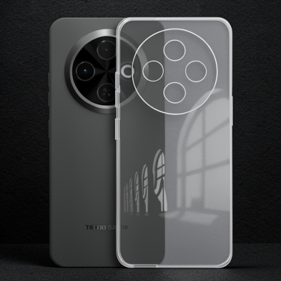 Tecno Spark 30c Kılıf Lüx Şeffaf Silikon