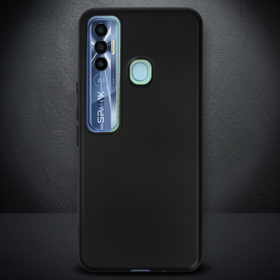 Tecno Spark 7 Pro Kılıf First Silikon - Siyah