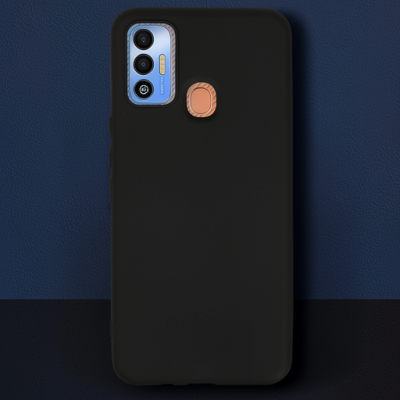 Tecno Spark 7t Kılıf First Silikon - Siyah