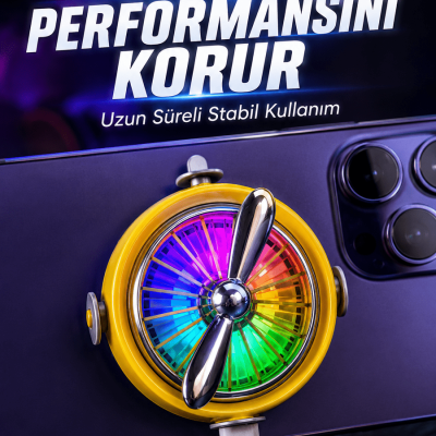 Telefon İçin RGB LED Manyetik Soğutma Fanı