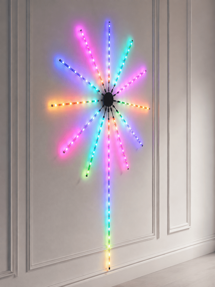 RGB LED Dekoratif Duvar Lambası İç Mekân Telefon Kontrollü Ortam Aydınlatması
