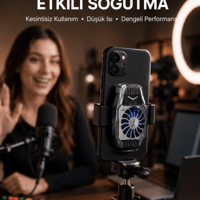 Telefon Soğutucu Fan Güçlü Hava Akışı ile Etkili Soğutma