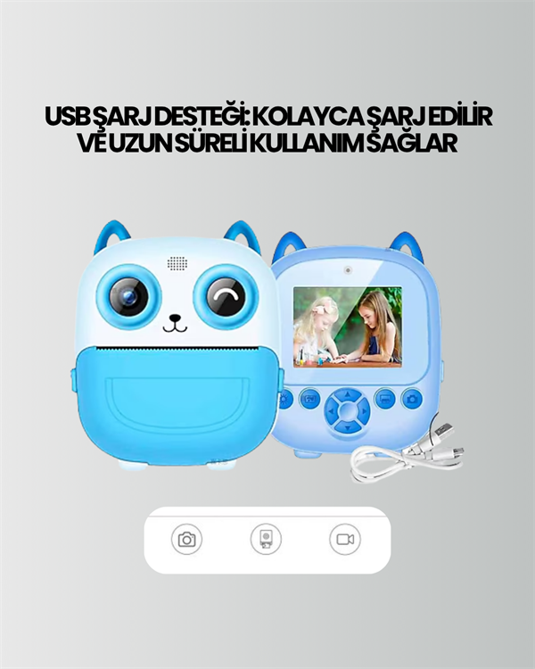 Termal Yazıcılı Dijital Kamera – USB Şarjlı, HD Video Destekli