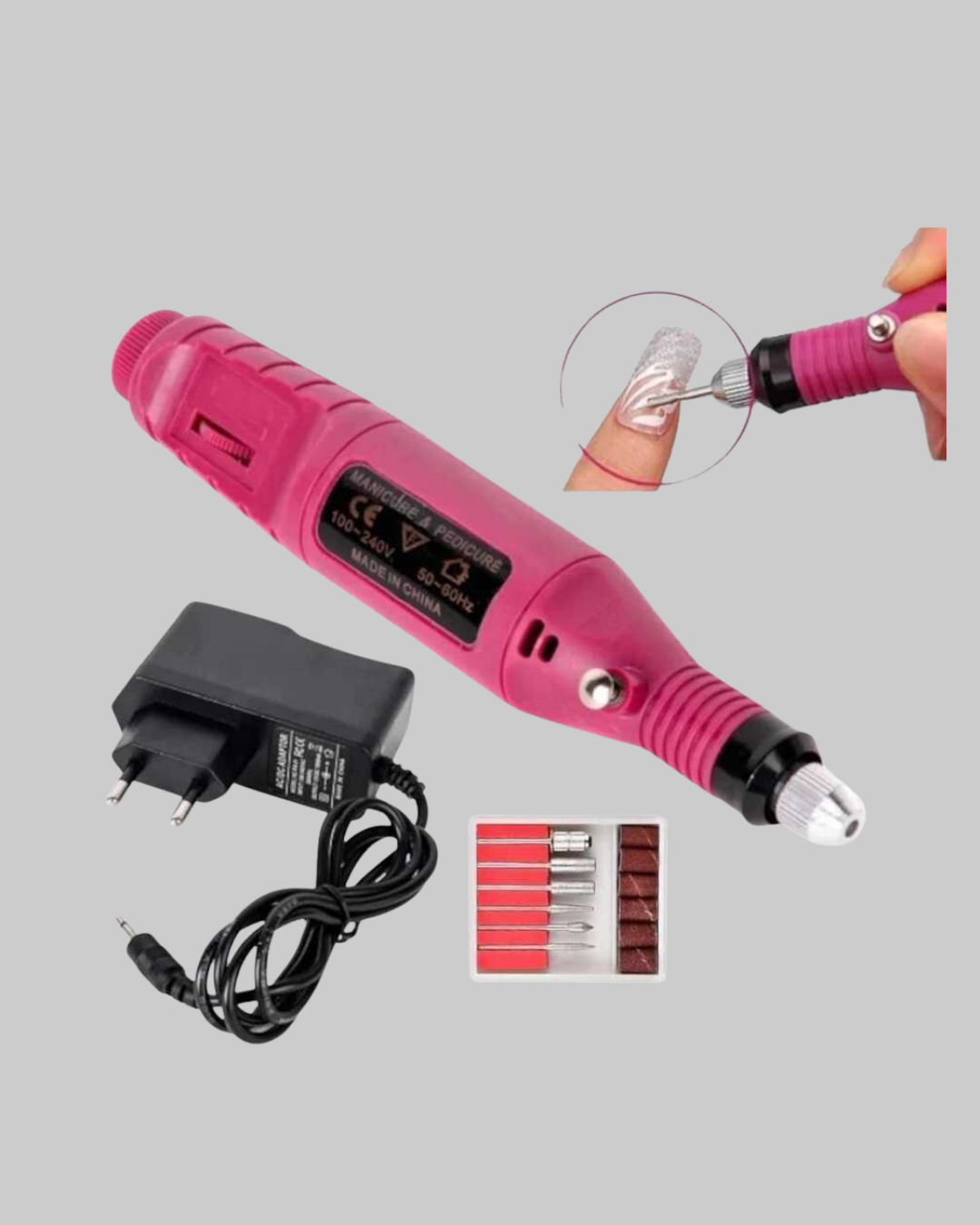 Profesyonel Tırnak Matkap Makinesi – USB Şarjlı, Ayarlanabilir Hız, Düşük Titreşimli ve Sessiz Çalışma