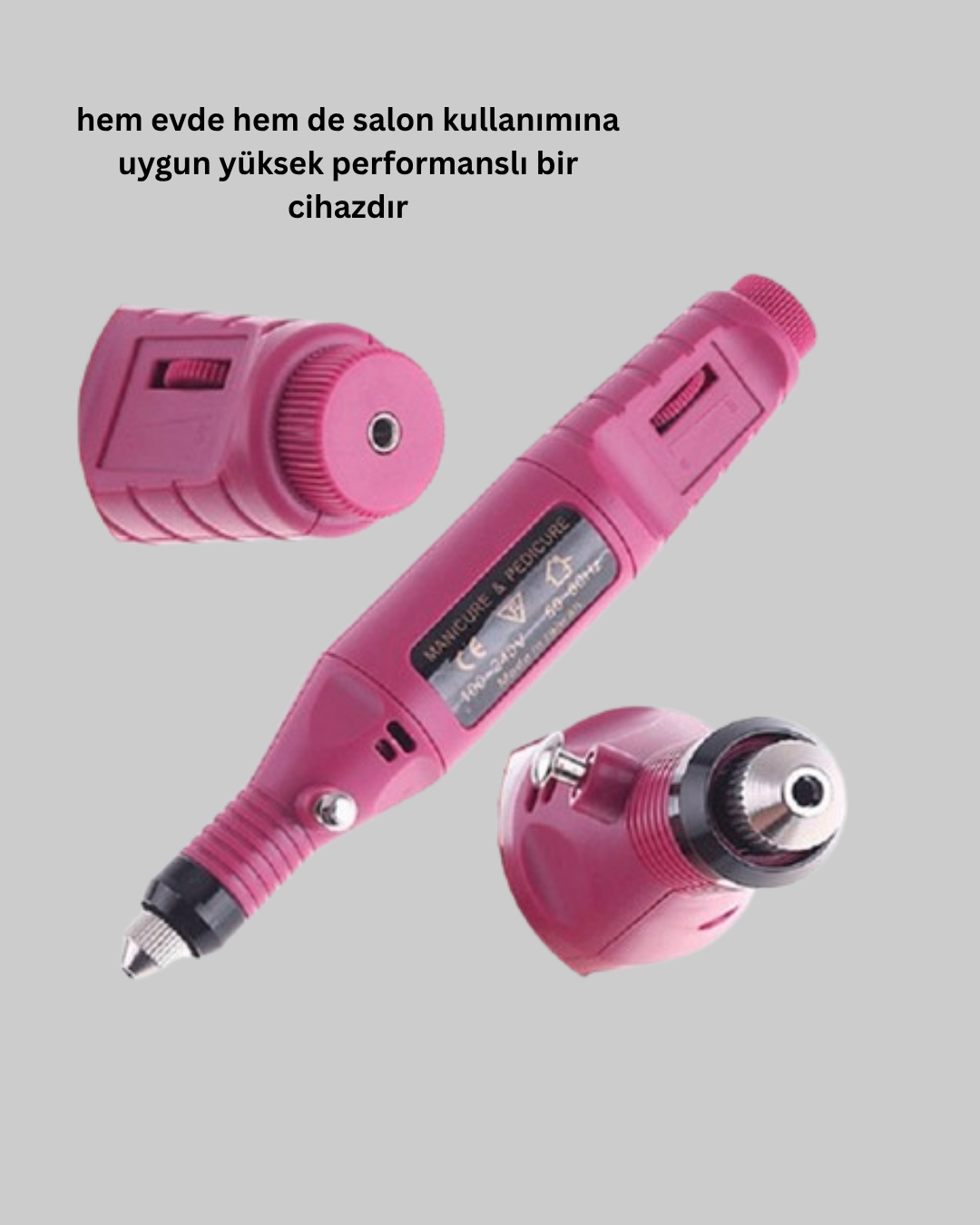Profesyonel Tırnak Matkap Makinesi – USB Şarjlı, Ayarlanabilir Hız, Düşük Titreşimli ve Sessiz Çalışma
