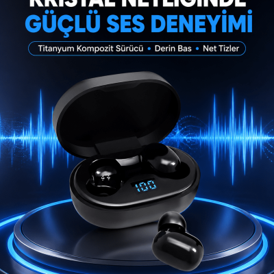 Titanyum Hoparlörlü Kablosuz Bluetooth Kulaklık Yeni Nesil