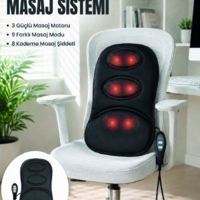 Titreşimli Masaj Koltuk Minderi Kademe Şiddet Ayarlı Isıtma Fonksiyonlu Masaj Pedi