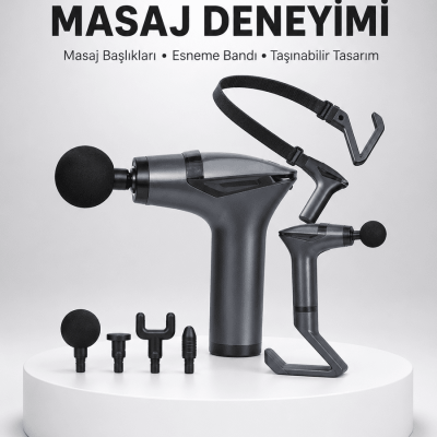 Titreşimli Şarjlı Masaj Aleti 3in1 Fonksiyonel Çok Amaçlı Model Yeni Nesil