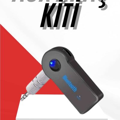 Tüm Cihazlara Uyumlu Bluetooth Aux Araç Kiti Siyah