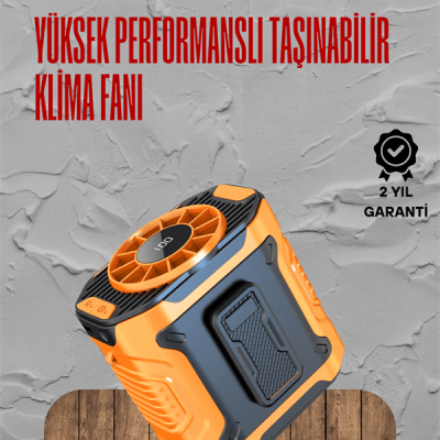 Turbo Mini Fan – Dijital Ekranlı, Sessiz & Şarjlı Serinlik!