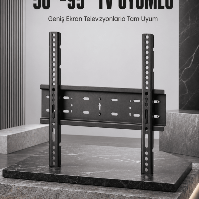 TV Duvar Askı Aparatı 50-95 İnç Uyumlu Güvenli Sabit Montaj