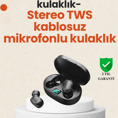 TWS Bluetooth Kulaklık Kulak İçi Kablosuz Dijital Göstergeli Çağrı Cevaplayabilen