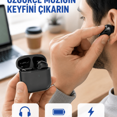 TWS Pro 5 Bluetooth Kulaklık – Kablosuz ve Şarj Kutulu Tasarım Yeni Nesil