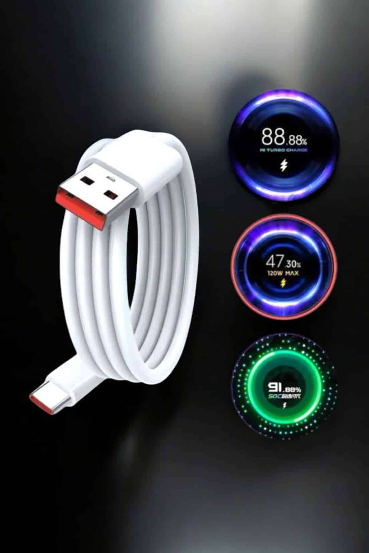 Type-C 120W Şarj Aleti Hızlı Şarj Turbo