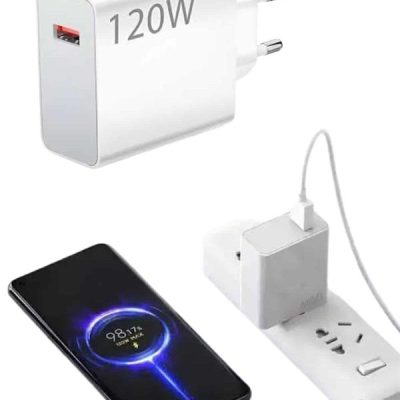 Type C Yüksek Hızlı Şarj Aleti Beyaz 120W Ultra Uzun Ömürlü