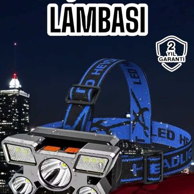 Ultra Güçlü Led Işık Şarjlı Kafa Lambası Balıkçı Lambası Kafa Feneri