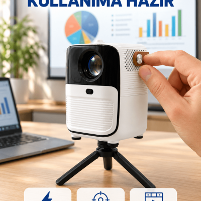 Ultra HD Çözünürlüklü Taşınabilir Projektör – 1920x1080 Piksel Görüntü Kalitesi Yeni Nesil