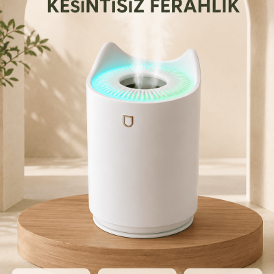 Ultrasonik Hava Nemlendirme Cihazı 7 Renk LED Aromaterapi Difüzör