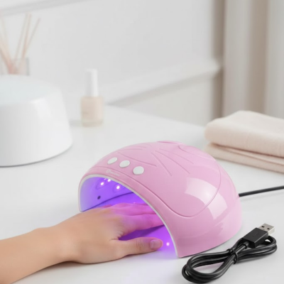 Ultraviyole Işıklı 15 Ledli 45W Oje Kurutucu Makine Pembe