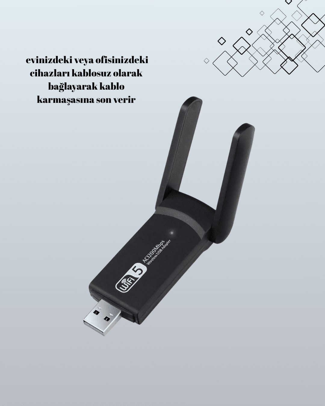 USB WiFi Adaptör – 1200 Mbps Hız