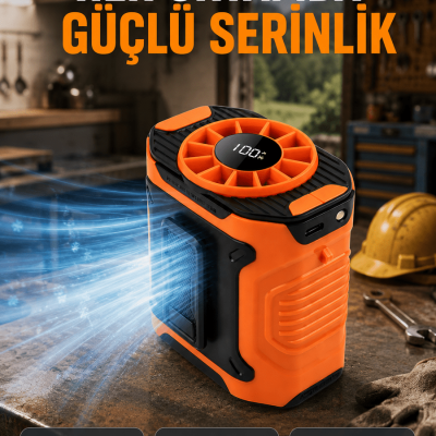 USB Şarjlı Kompakt El ve Boyun Fanı Çok Fonksiyonlu