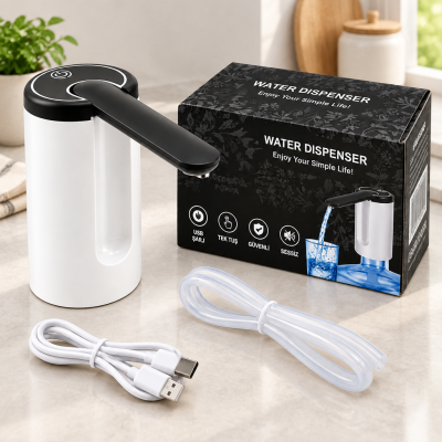 USB Şarjlı Otomatik Damacana Su Pompası 800mAh