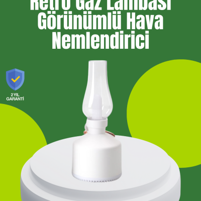USB Şarjlı Retro Gaz Lambası Hava Nemlendirici Led Atmosfer Işıklı