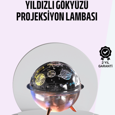 USB Şarjlı Uzay Temalı Işık Projektörü Hava Nemlendirici