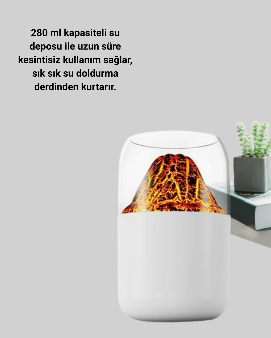 Şık Tasarımlı Aromaterapi ve Nemlendirici Cihaz