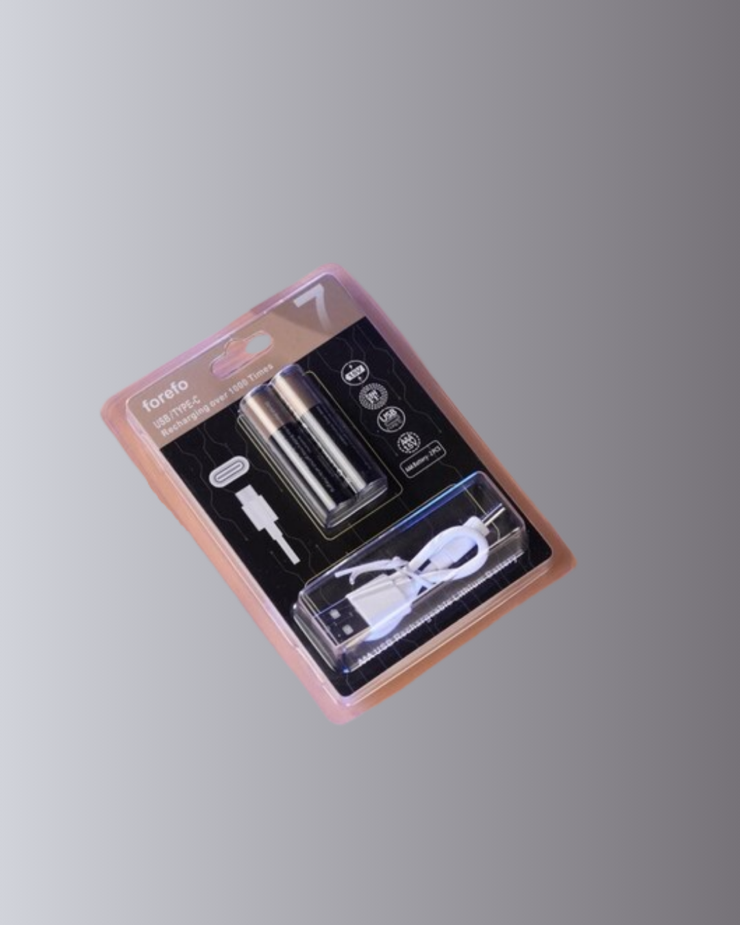 USB Type-C Şarjlı AAA Lityum Pil 1000+ Şarj Döngüsü ile Uzun Ömür