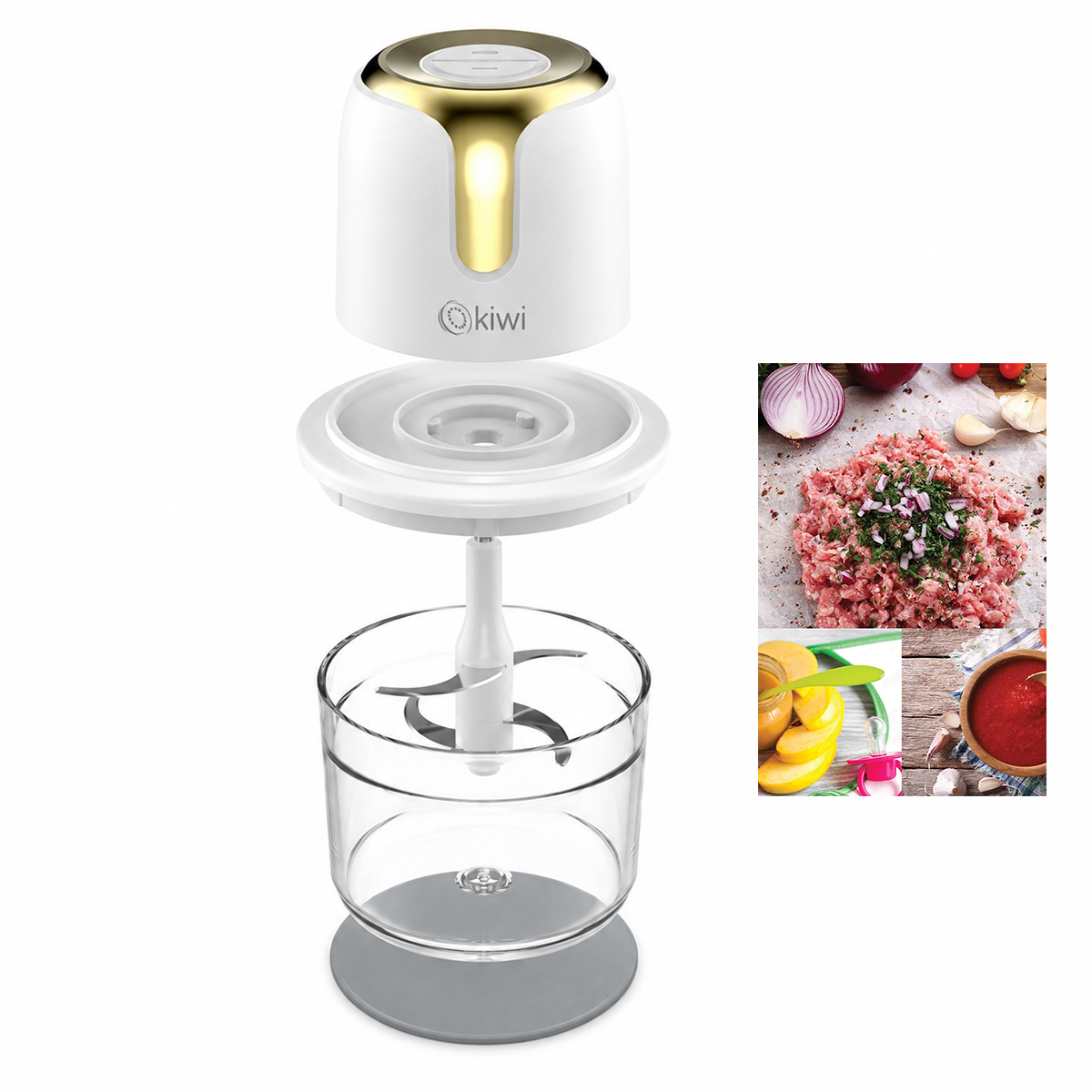 USB Type-C Şarjlı Mini Blender 3 Bıçak 1.2L