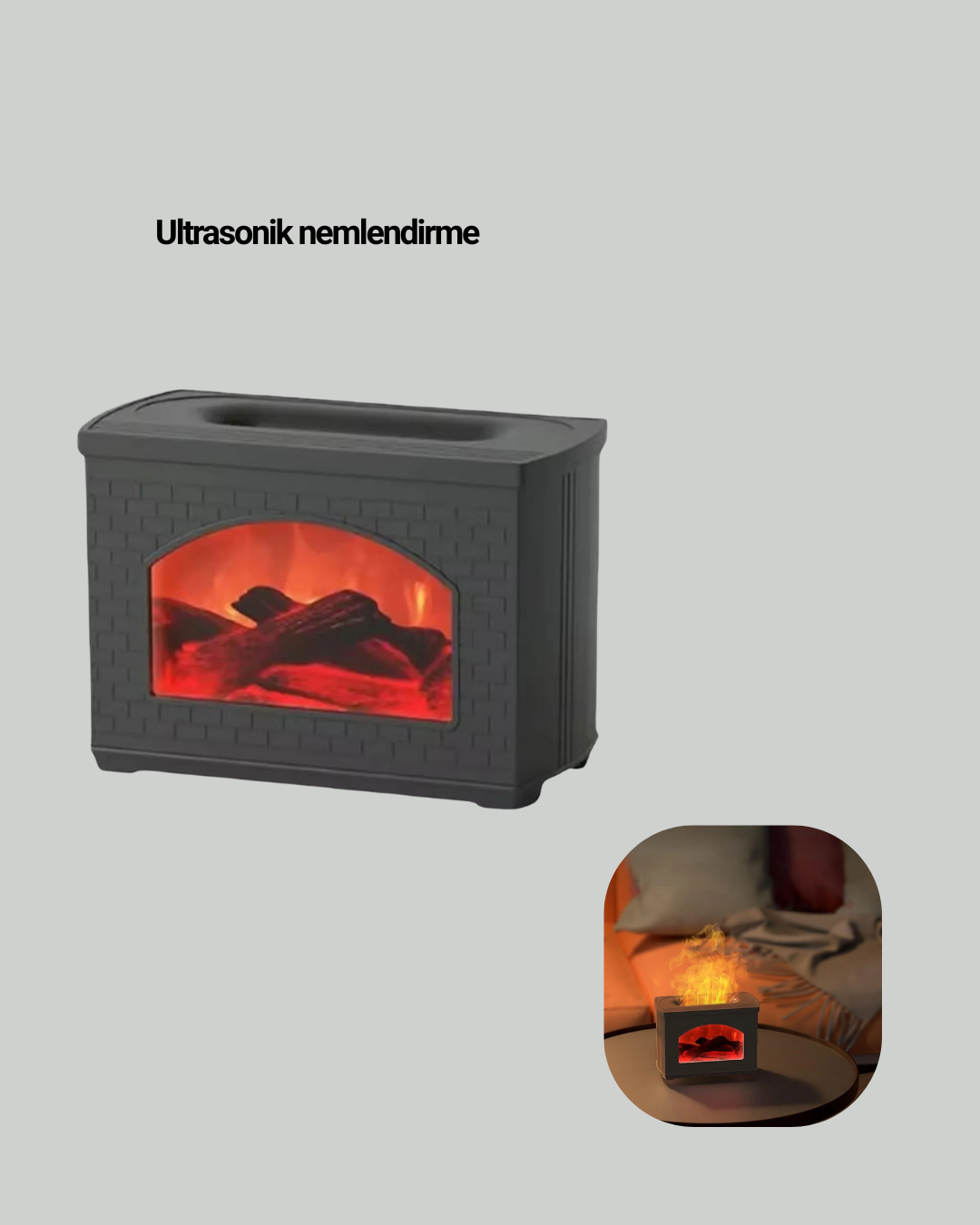 Aromaterapi Destekli Ultrasonik Nemlendirici USB Bağlantılı Sessiz Model