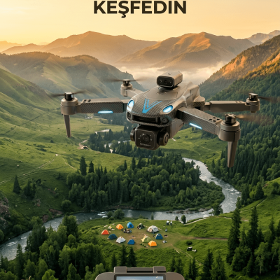 Uzaktan Kumandalı Çift Kameralı Hobi ve Fotoğraf Drone'u