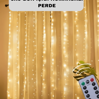 Uzaktan Kumandalı Perde Tipi Günışığı Peri Led Işık Dekorasyon