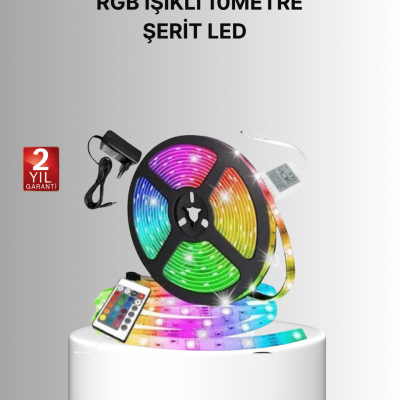 Uzaktan Kumandalı RGB Smart Şerit LED Işık Esnek ve Taşınabilir Dekorasyon