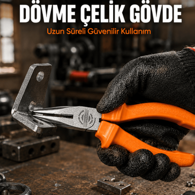 Uzun Çene Tasarımlı Dövme Çelik Kargaburun Hassas Kavrama Performansı