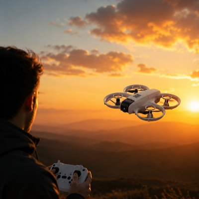 Uzun Şarj Süreli Kameralı Mini Drone Işıklı Akıllı Uçuş Sistemli