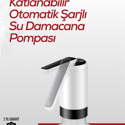 Akıllı Şarjlı Damacana Pompası Tek Tuşla Su Dolum